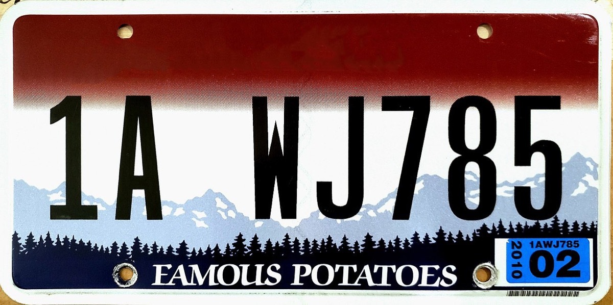 idaho license plate photoshopped