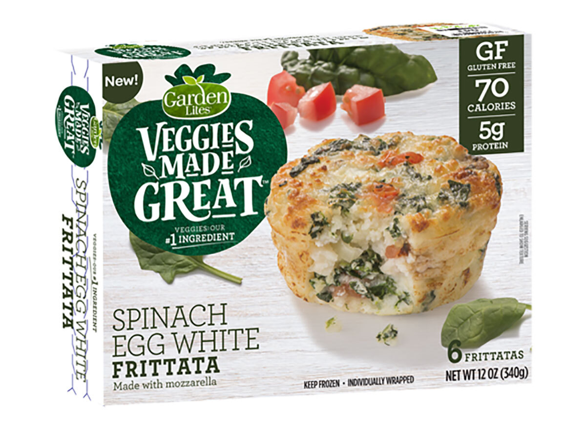 box of veggies made great spinach egg white frittatas