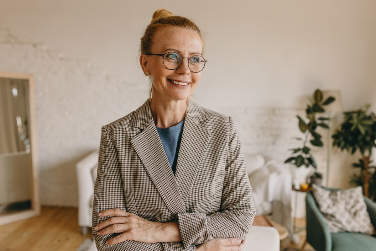 older woman in blazer