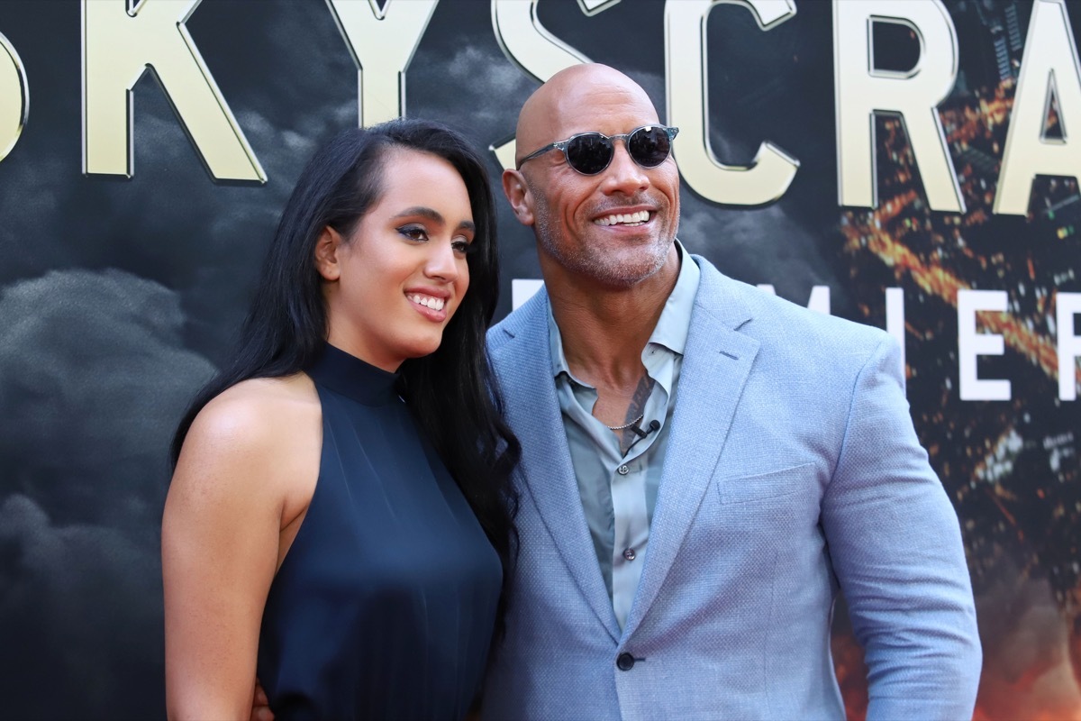 dwayne the rock johnson with simone johnson