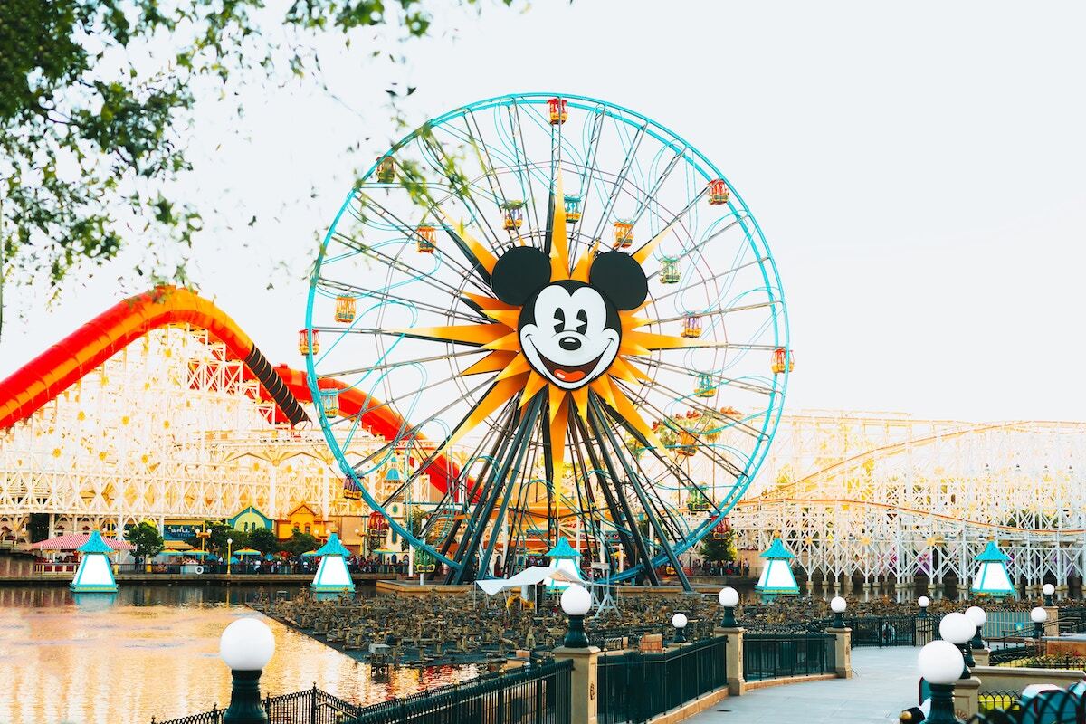 mickey ferris wheel in disneyland theme park anaheim california