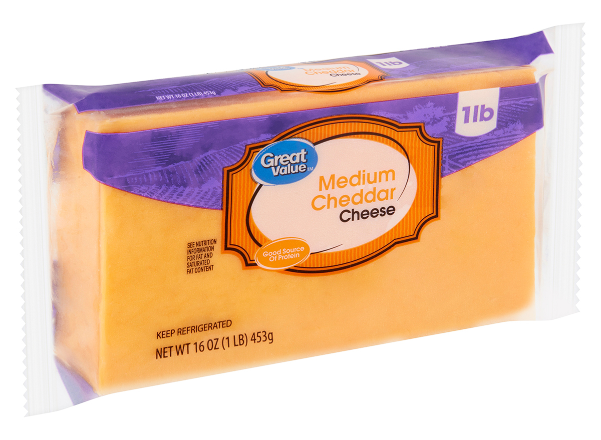 great value medium cheddar cheese