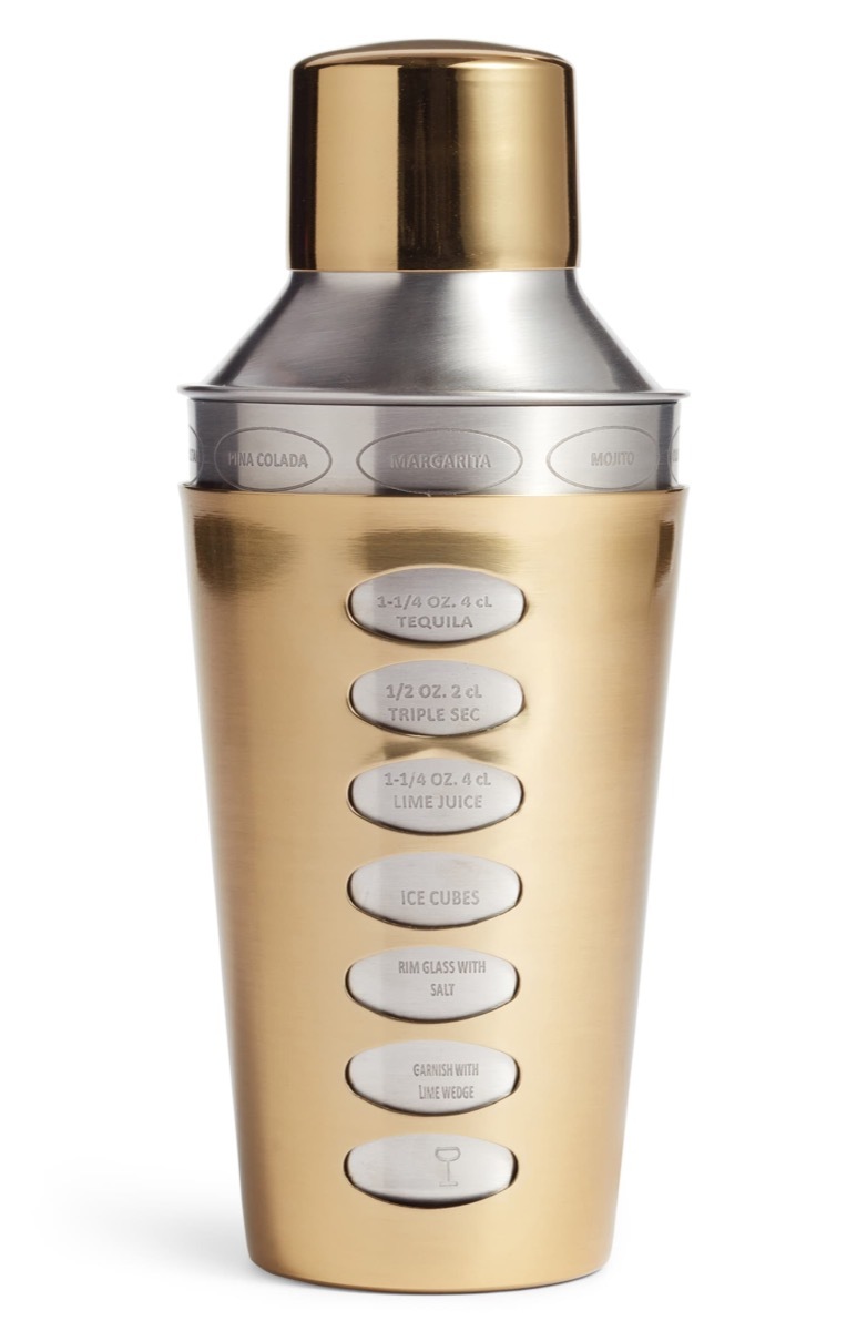 gold cocktail shaker