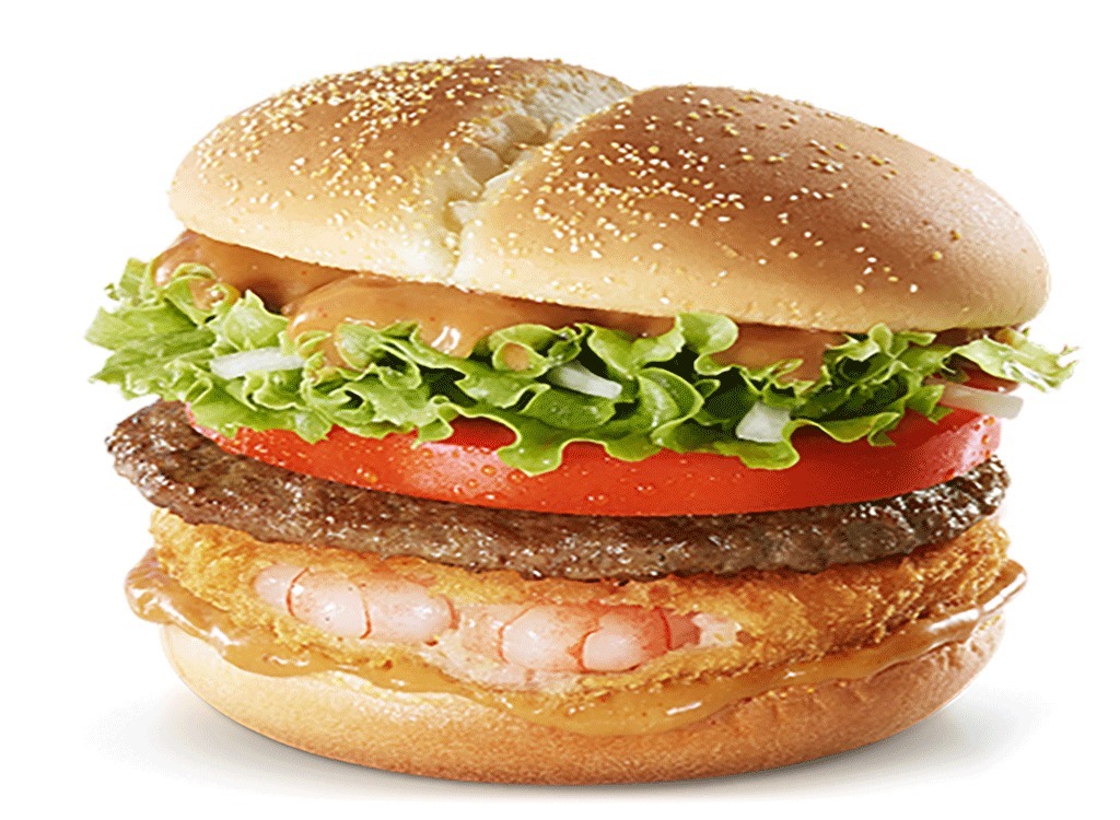 mcdonalds korea shrimp beef burger