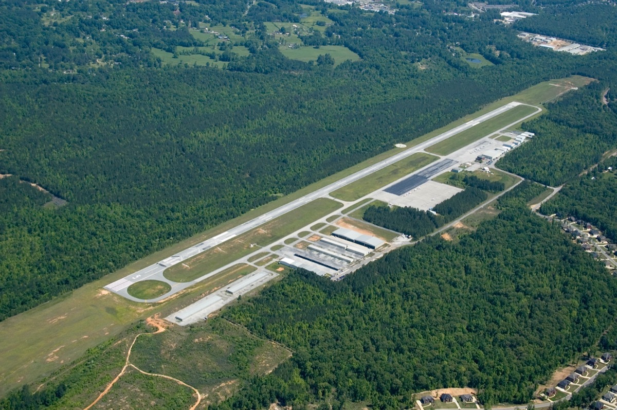 Aerial view of Bessemer Airport in Bessemer, Albama