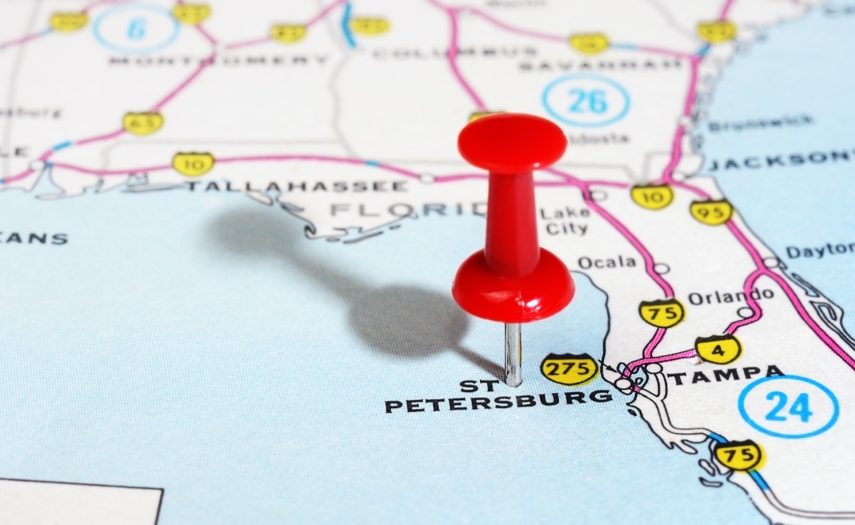 st petersburg florida map