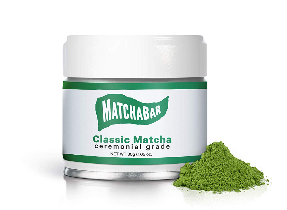 container of matchabar ceremonial grade matcha