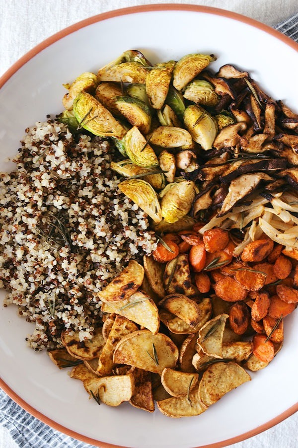 Bowl roundup herb roasted veggie bowl