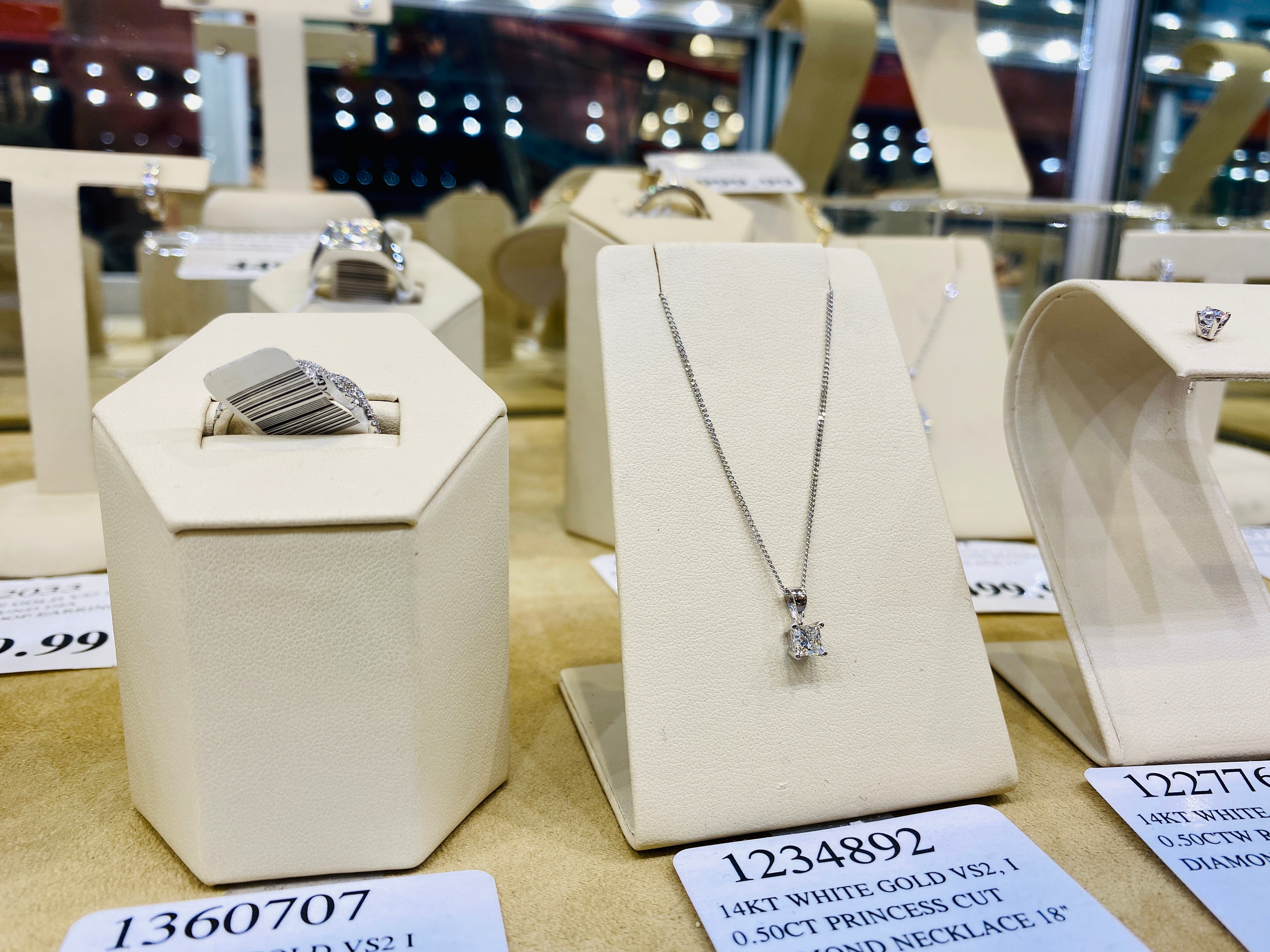 costco jewelry in case