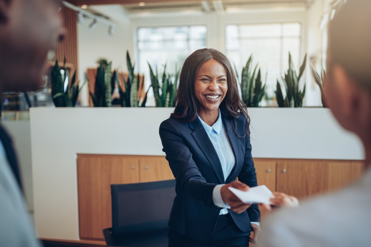 hotel concierge smiling