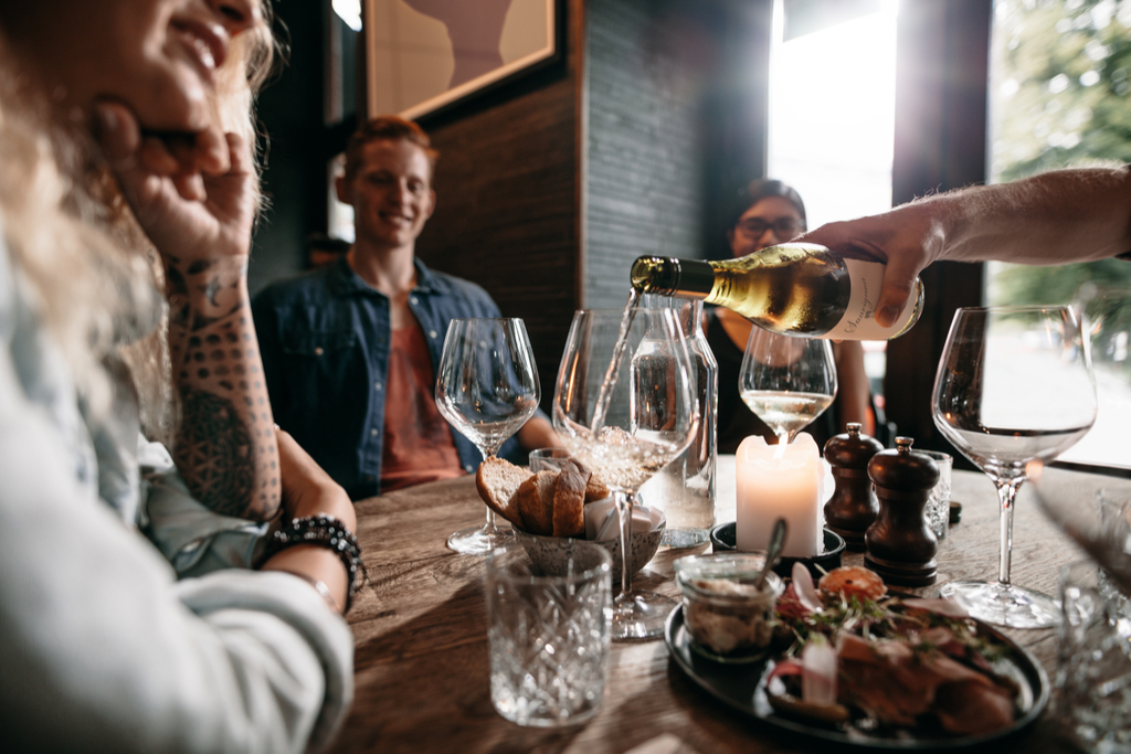 Friends Drinking Wine