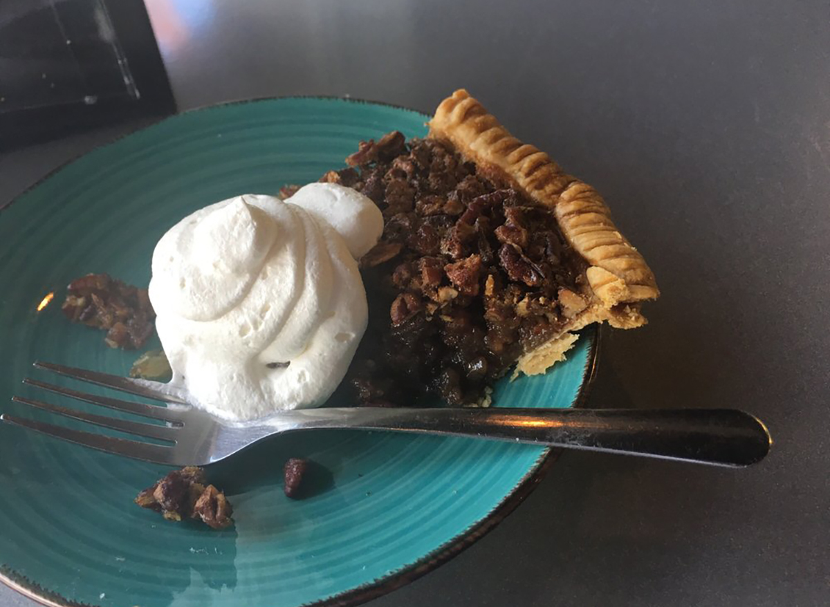 bourbon pecan pie slice