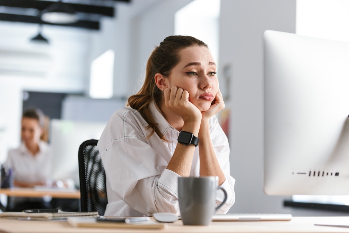 Bored Woman at Work