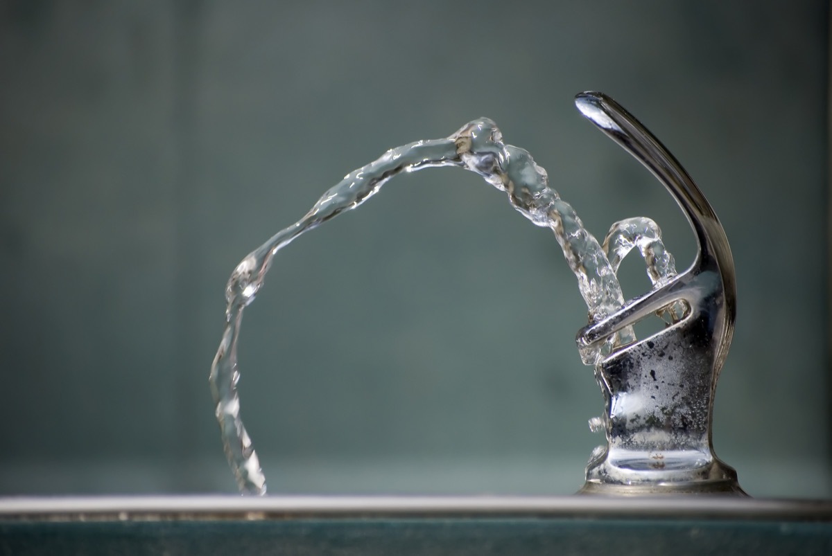 Water fountain closeup