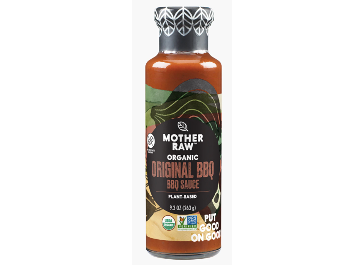 bottle of mother raw original bbq sauce