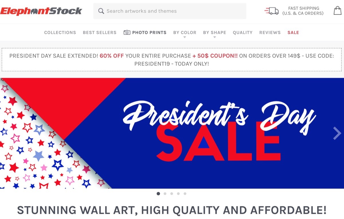 Elephant Stock Website {Save Money on Wall Art}