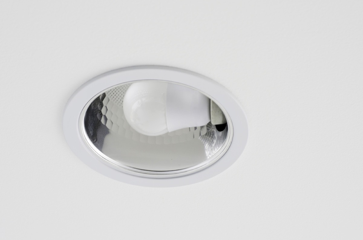 recessed lighting in white ceiling, interior design mistakes