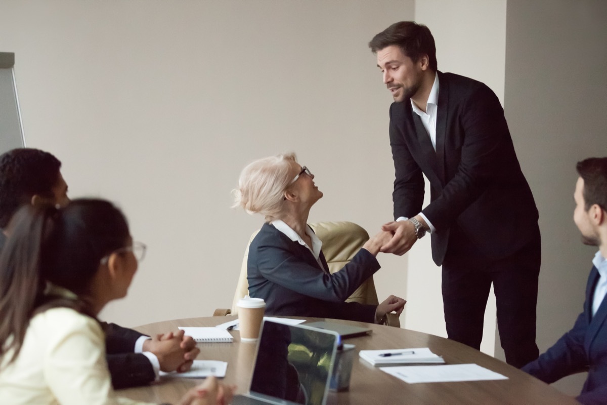 People with Good Manners in the Office