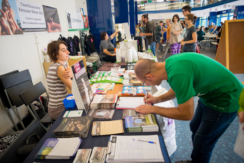 woman set up at a health exhibition