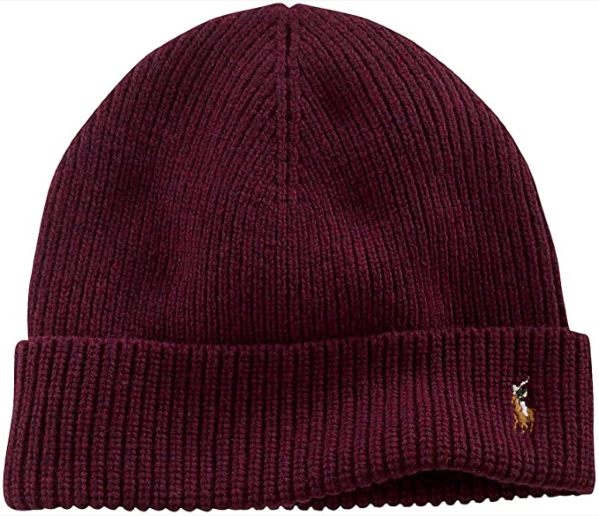 burgundy ralph lauren beanie