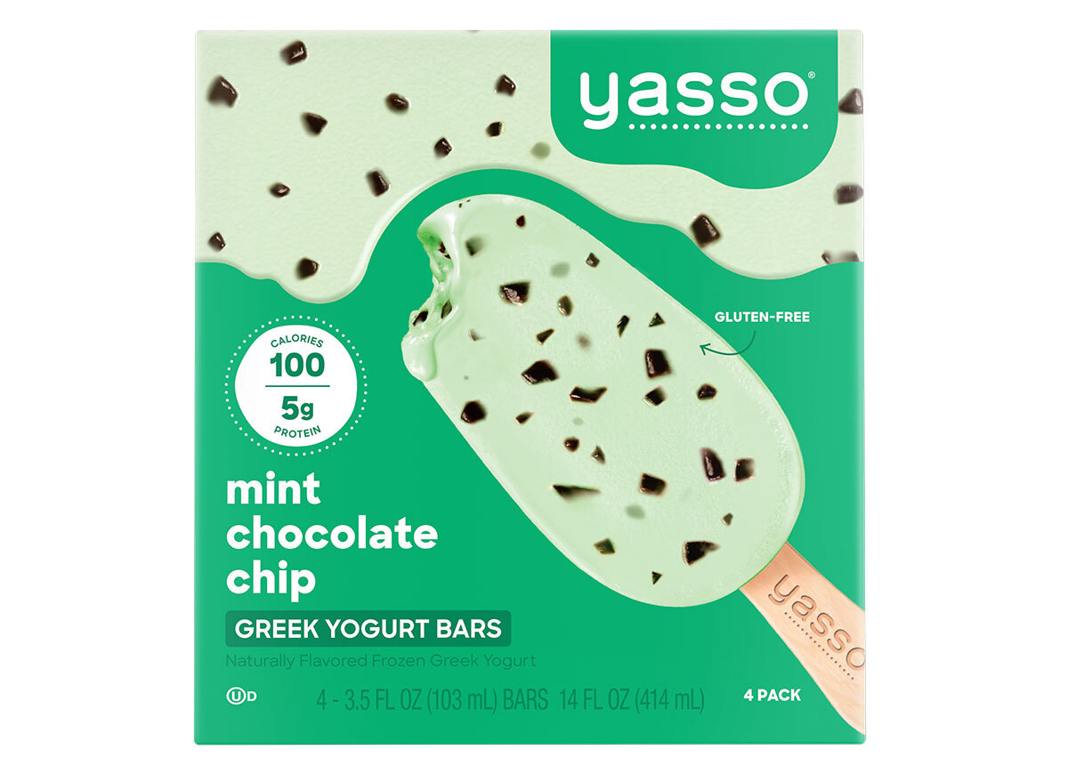 yasso mint chocolate chip frozen greek yogurt bars