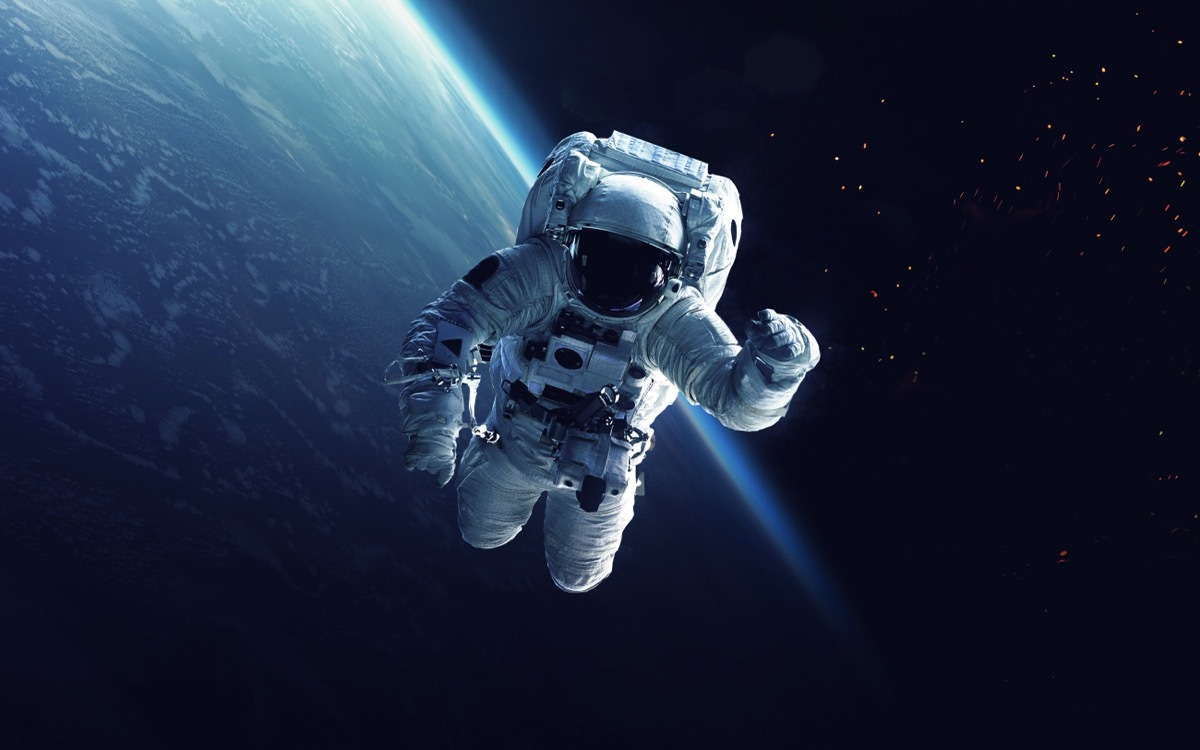 astronaut floating in space