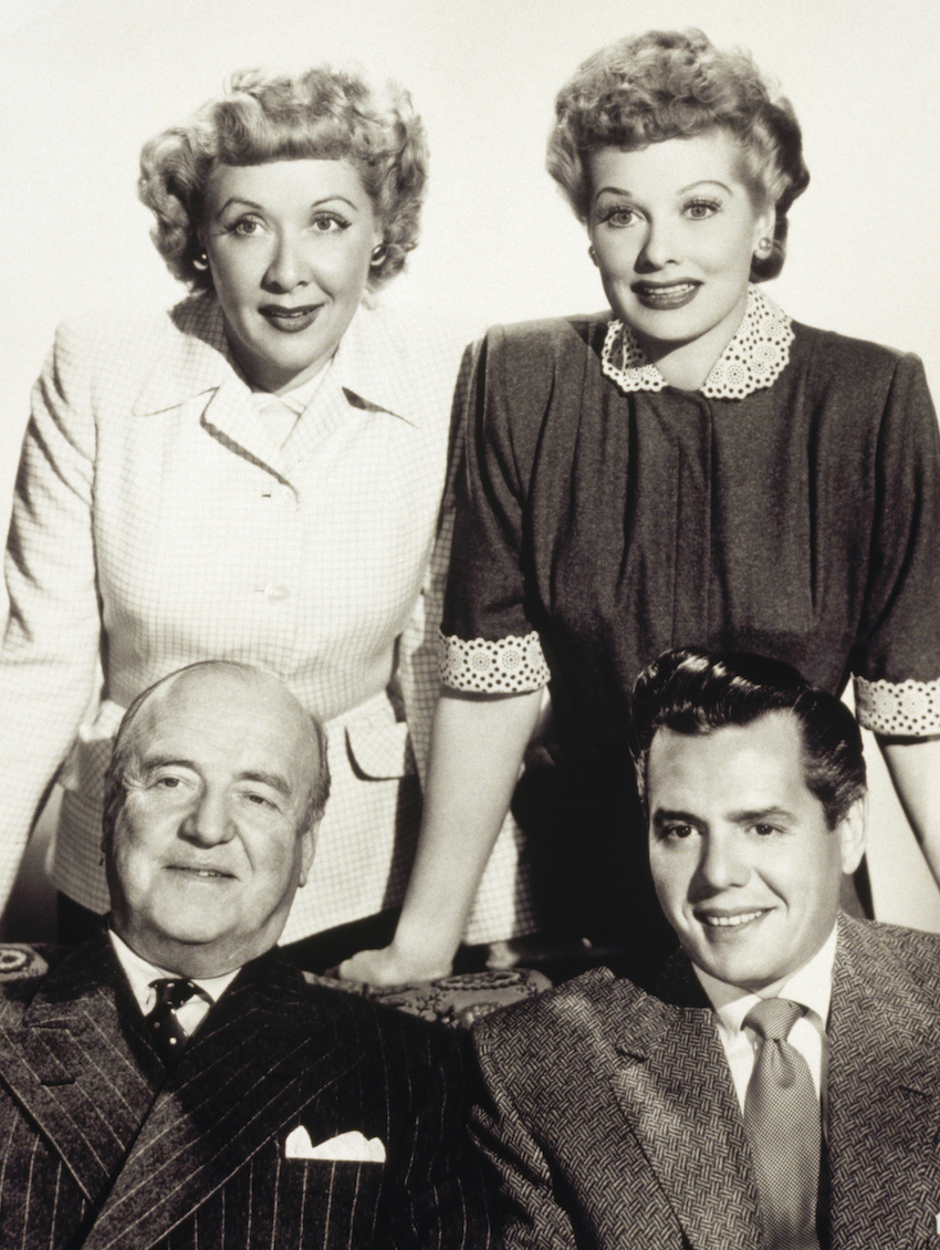 Vivian Vance, Lucille Ball, William Frawley, and Desi Arnaz photographed circa 1950s