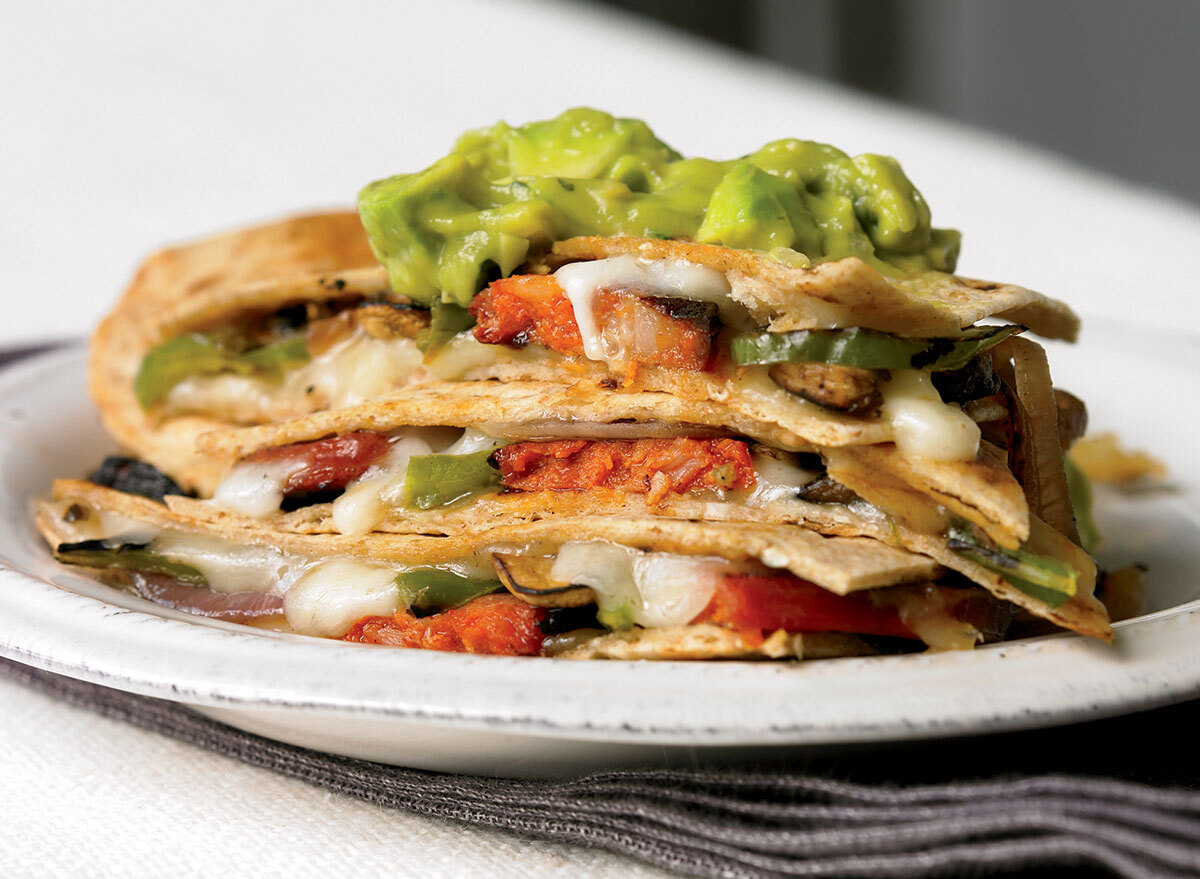 Crispy quesadillas with guacamole