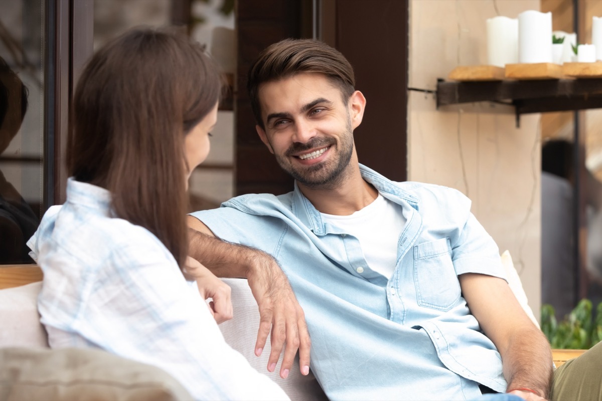 Man Smiling on a Date