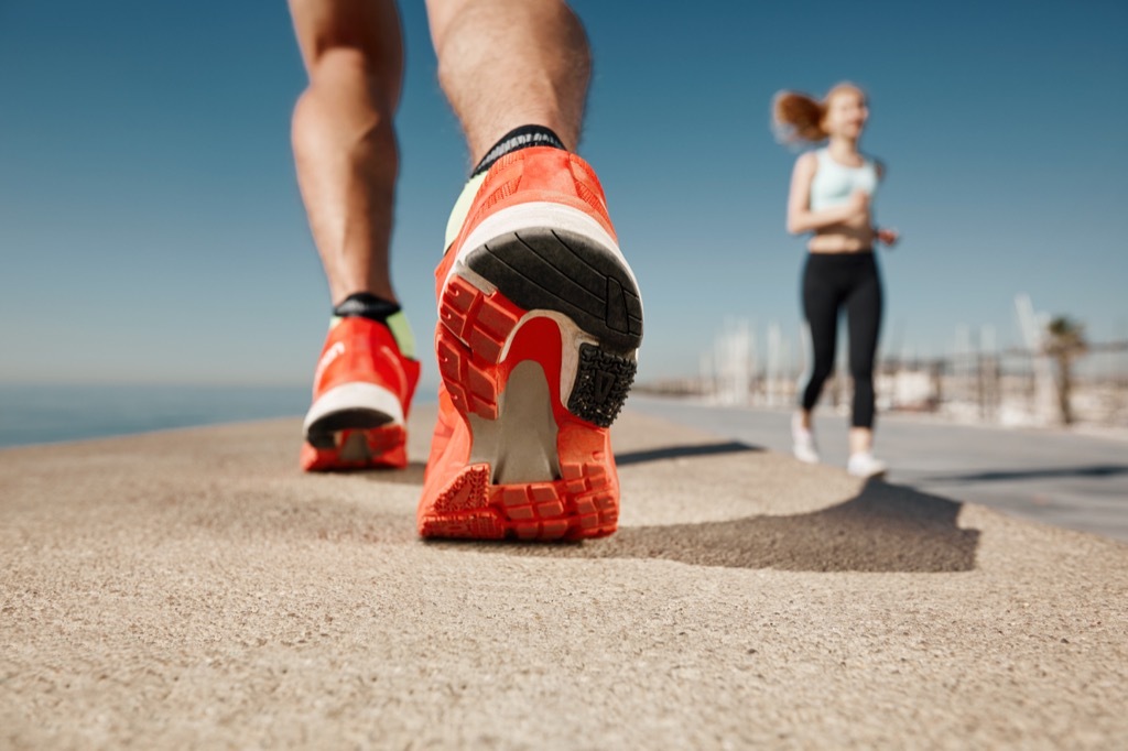 running on pavement