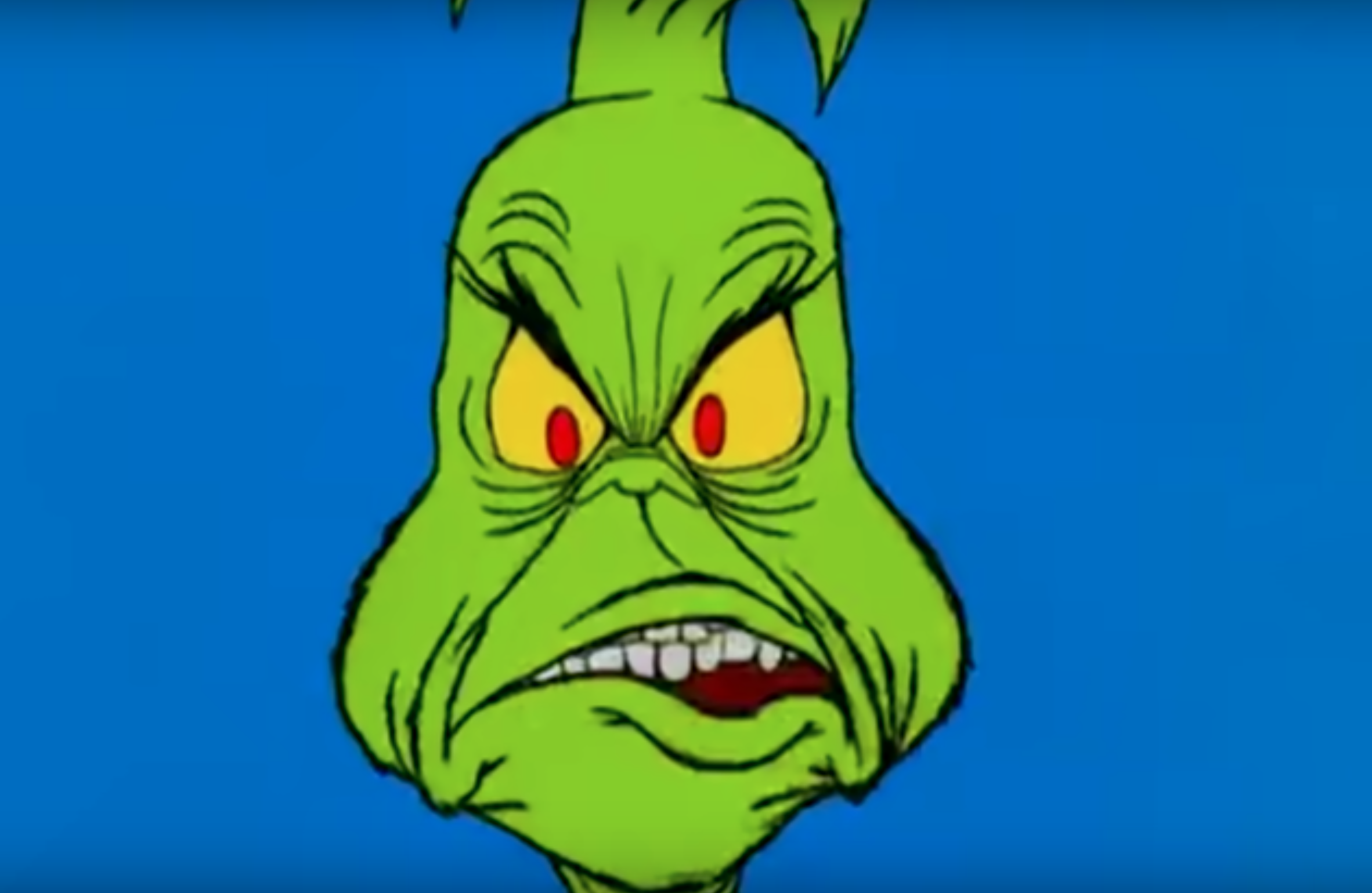 Grinch smirking featured in How the Grinch Stole Christmas!, 1966