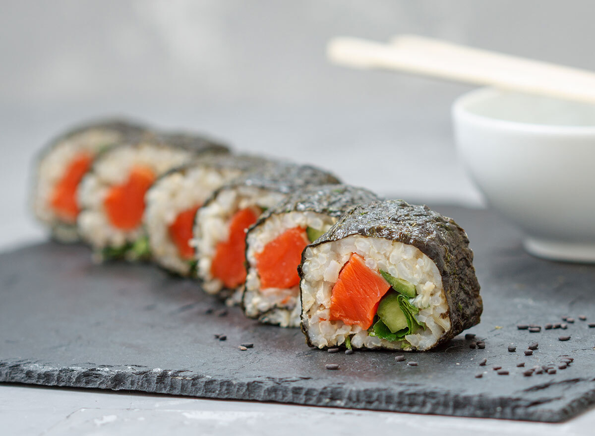 Brown rice sushi