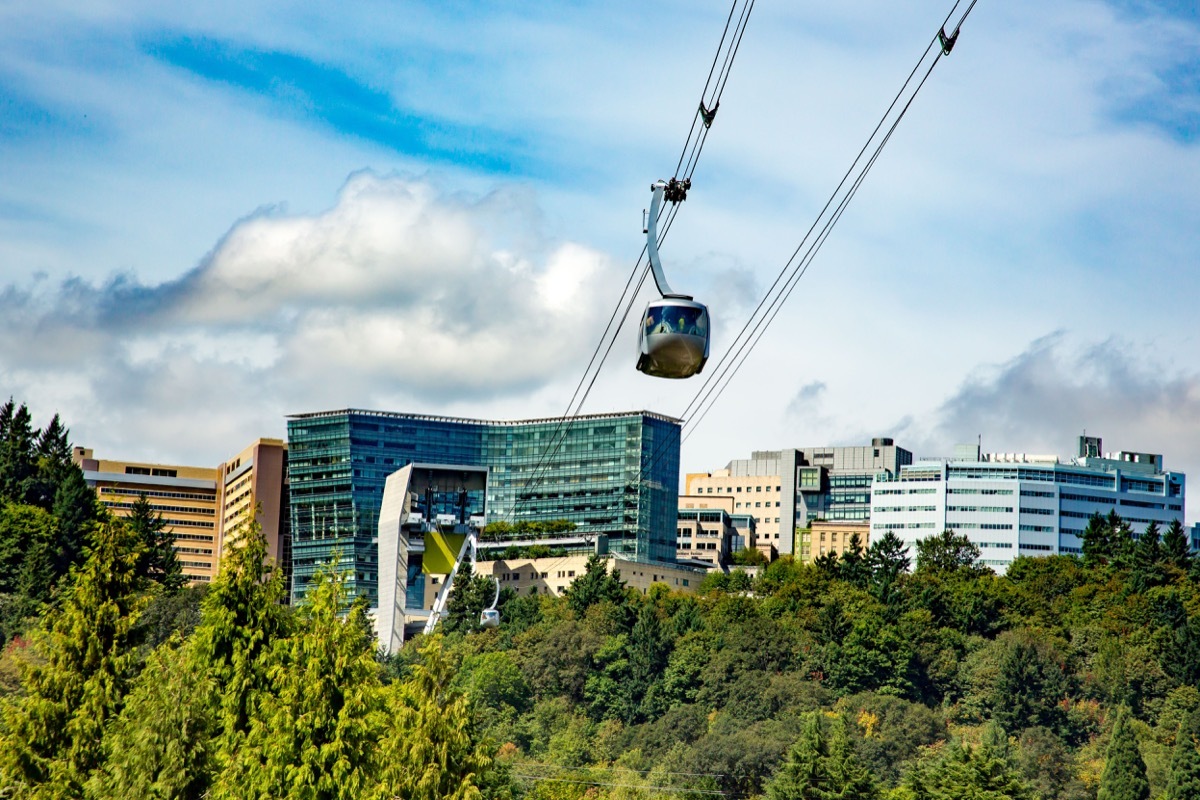 a cable car in portland oregon