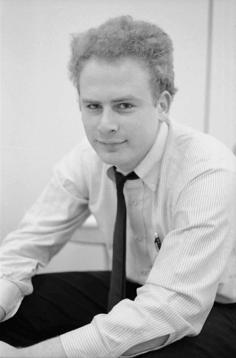 Art Garfunkel at the Columbia Records office in 1966