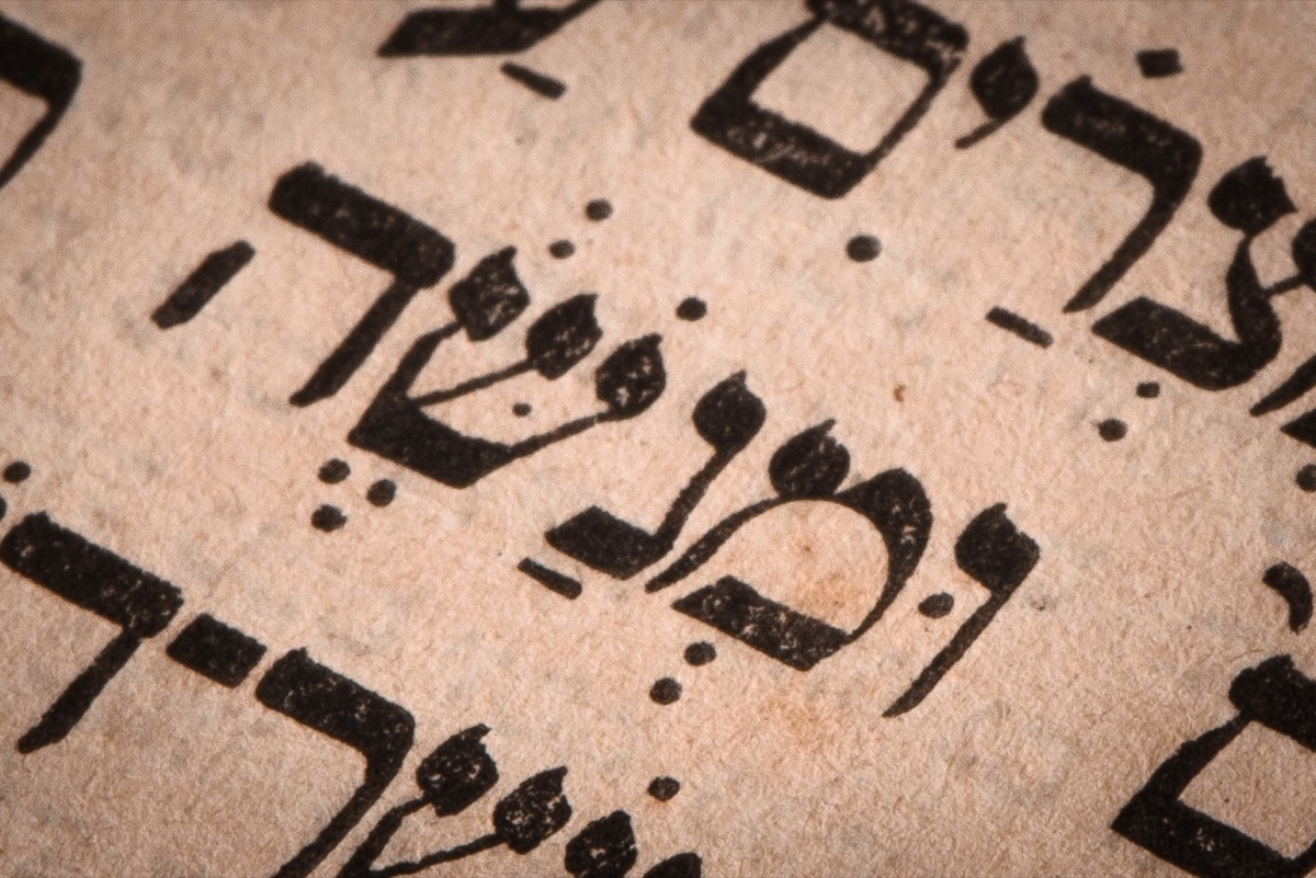 Hebrew word in Torah page.