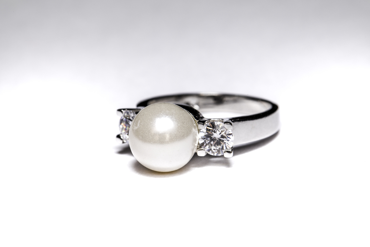 Pearl And Diamond Ring