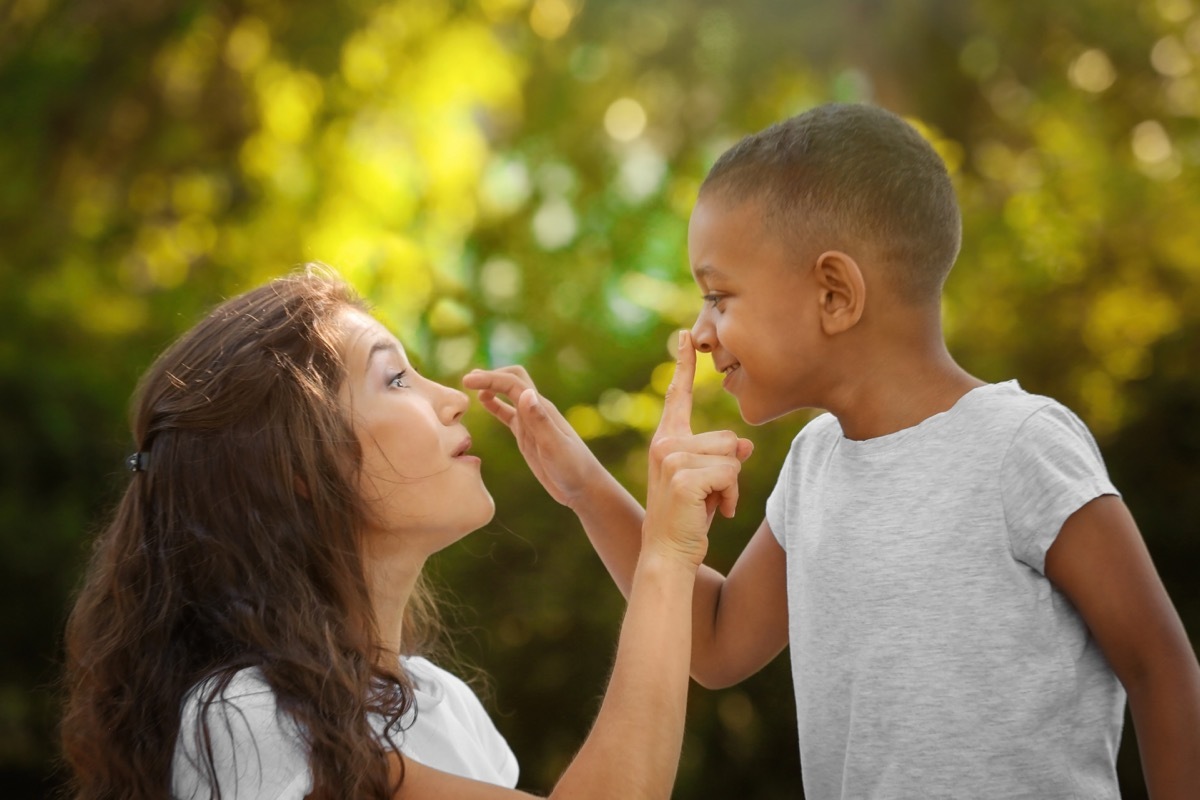 young woman with son