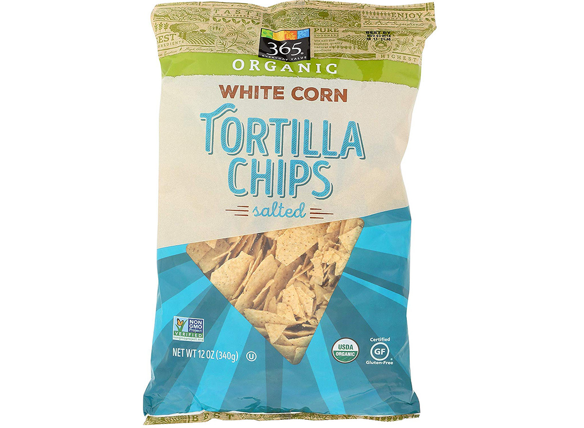 365 organic tortilla chips in packaging