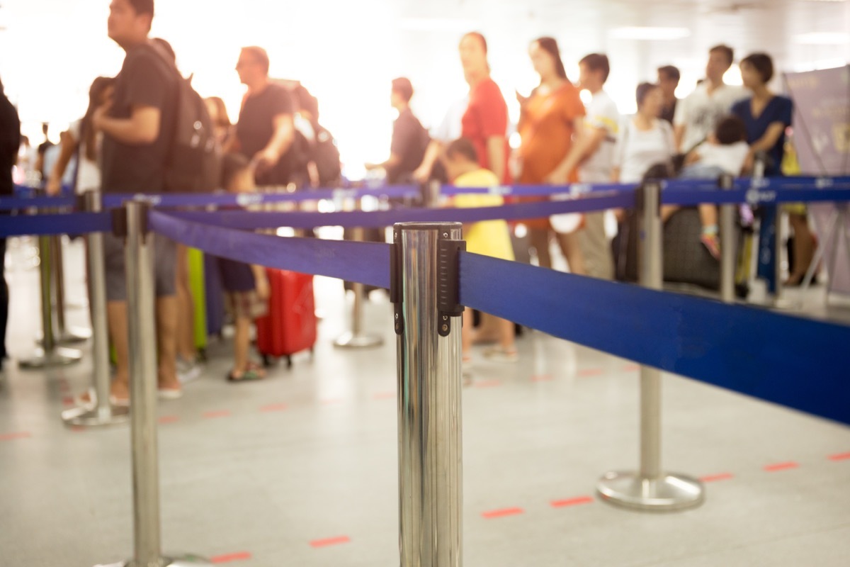 security line at the airport