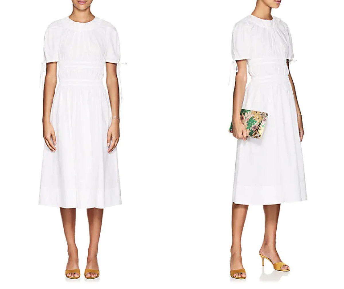 Brock Poplin White Dress buy after holidays