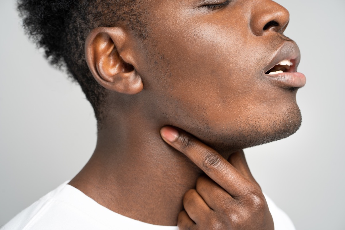 Man with swollen glands