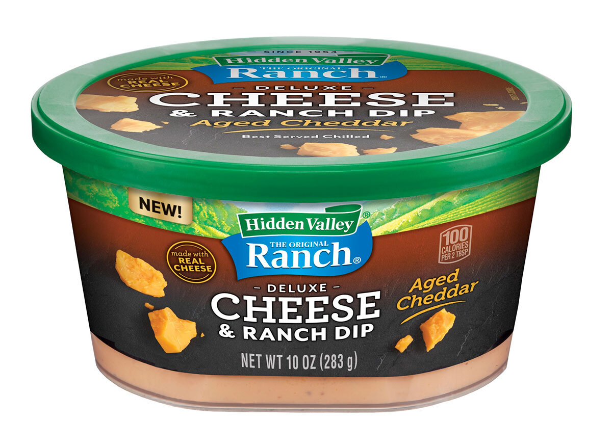 hidden valley deluxe cheese ranch dip aged cheddar ranch