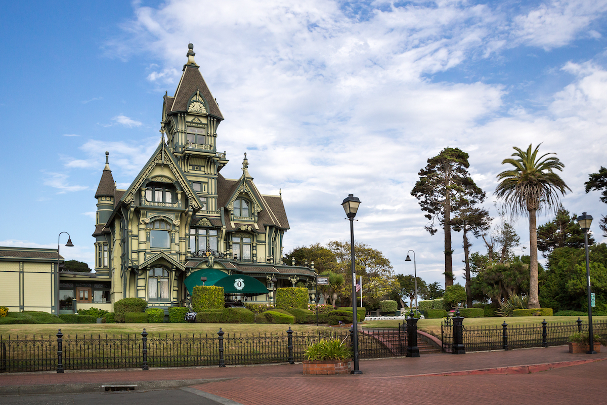 The Carson Mansion, Large Victorian style building in the historic Old Town Eureka, California