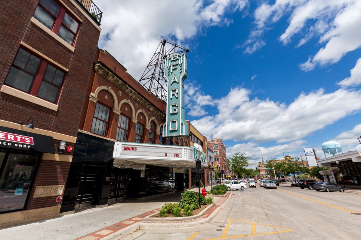 downtown fargo and the fargo movie theater in north dakota