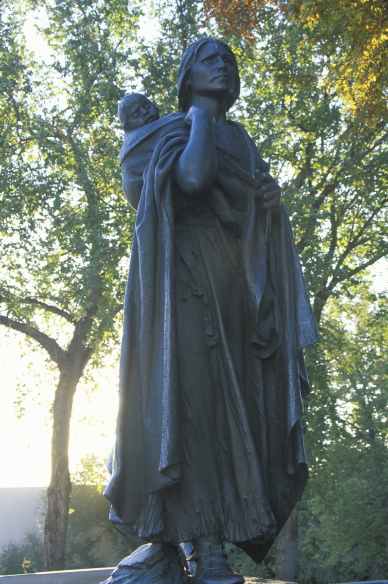 sacagawea and son statue north dakota famous state statues