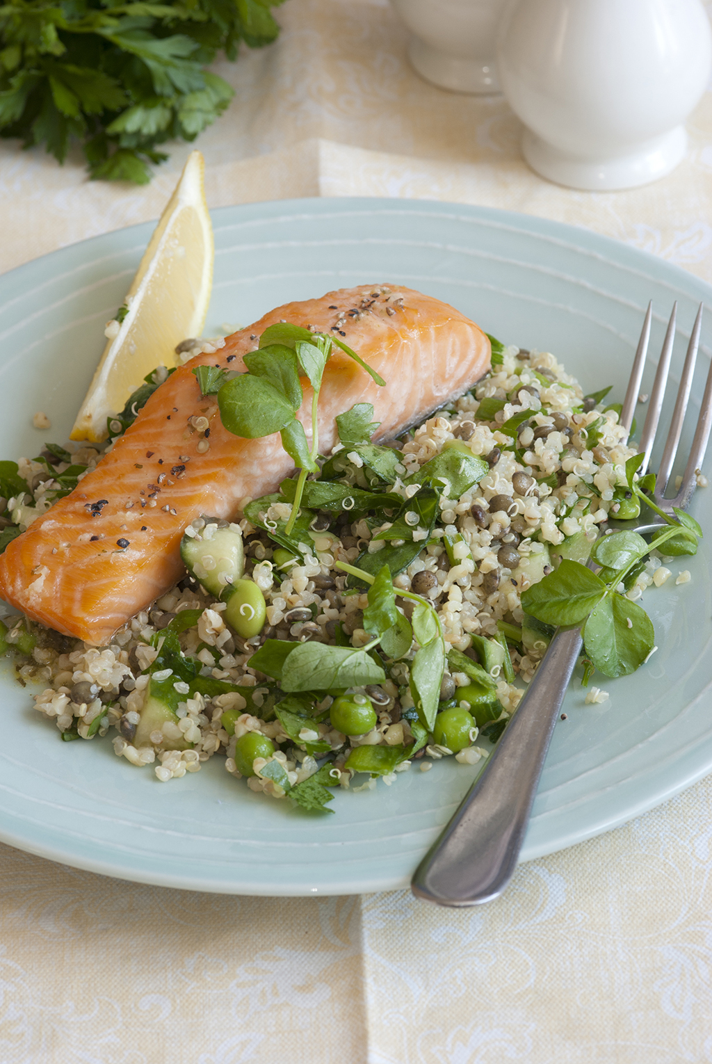 salmon edamame, food combos