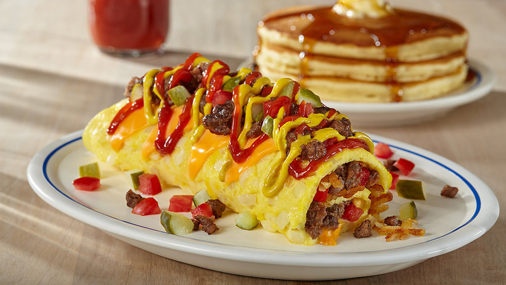 IHOP cheeseburger omelette