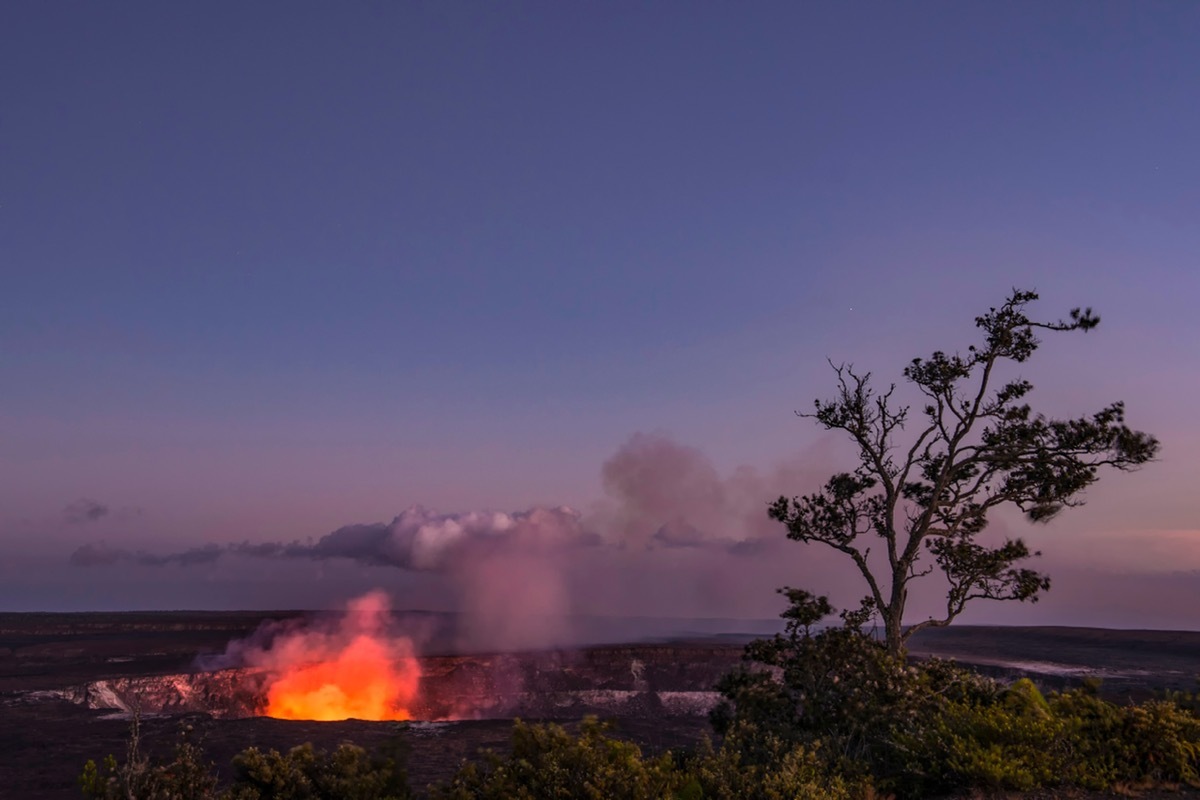 view of the Halema'uma'u Crater