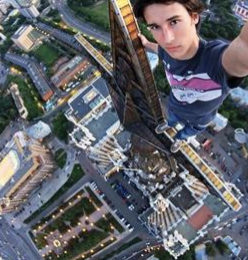 Man On Top of Building Selfies