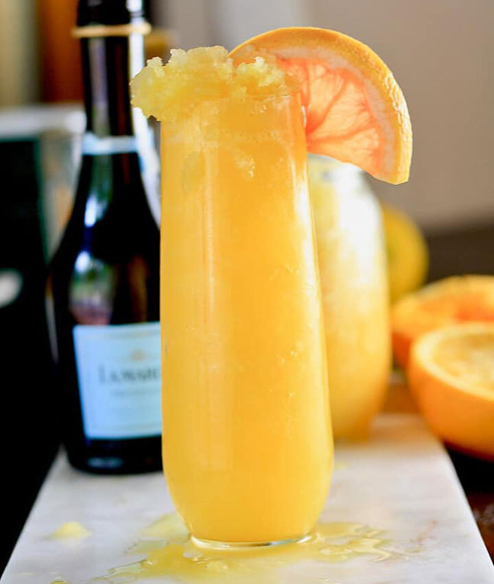 Frozen mimosas cocktail blogger